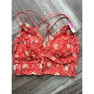 NWT PINK Lace Bralette Size Small